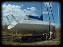 Préparation du voilier de Franckus en Nouvelle Zélande  pour un demi tour du monde en solitaire